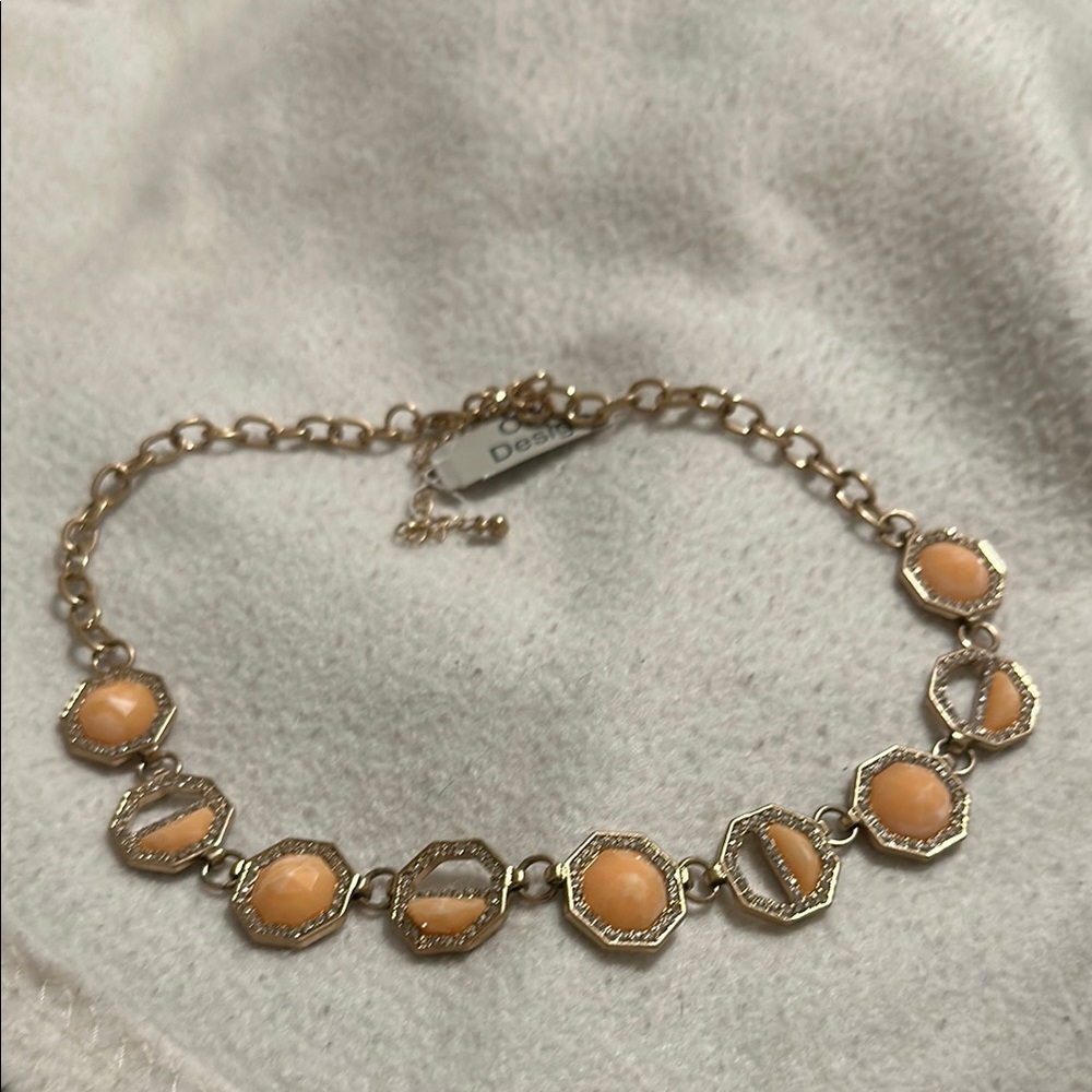 Alex Ryan Gold and Peach Necklace